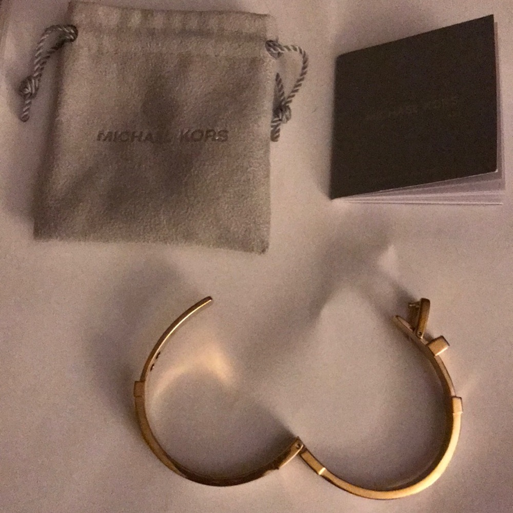 Michael Kors hinged bangle bracelet.